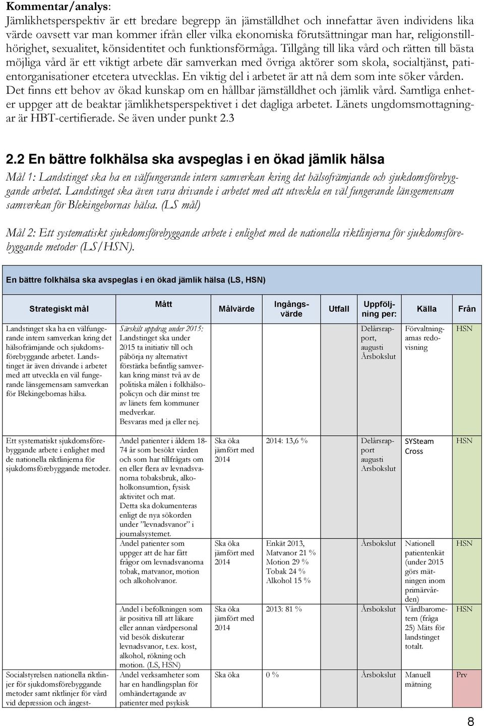 Tillgång till lika vård och rätten till bästa möjliga vård är ett viktigt arbete där samverkan med övriga aktörer som skola, socialtjänst, patientorganisationer etcetera utvecklas.
