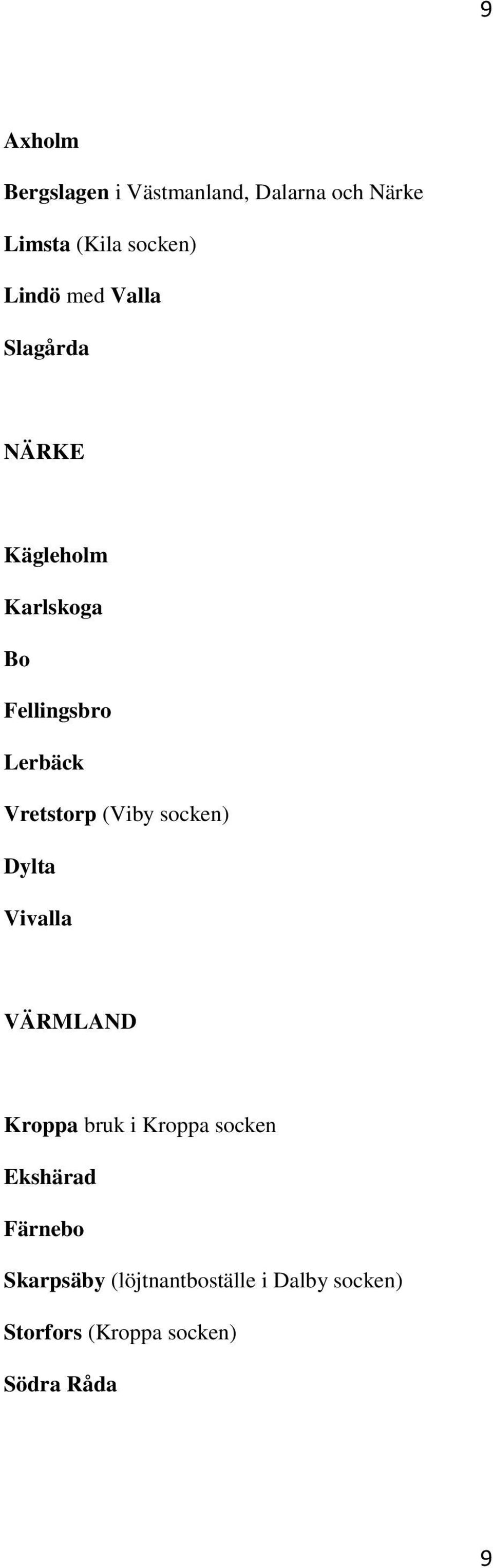 (Viby socken) Dylta Vivalla VÄRMLAND Kroppa bruk i Kroppa socken Ekshärad
