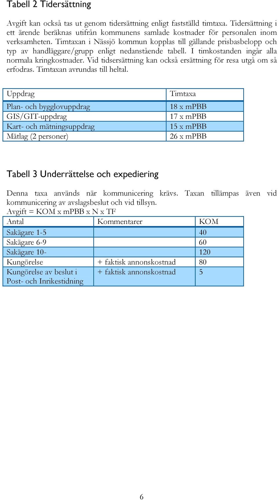 Vid tidsersättning kan också ersättning för resa utgå om så erfodras. Timtaxan avrundas till heltal.