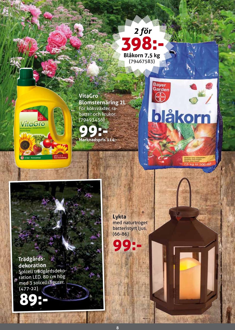 (79493436) 99:- Marknadspris 114:- Lykta med naturtroget batteristyrt