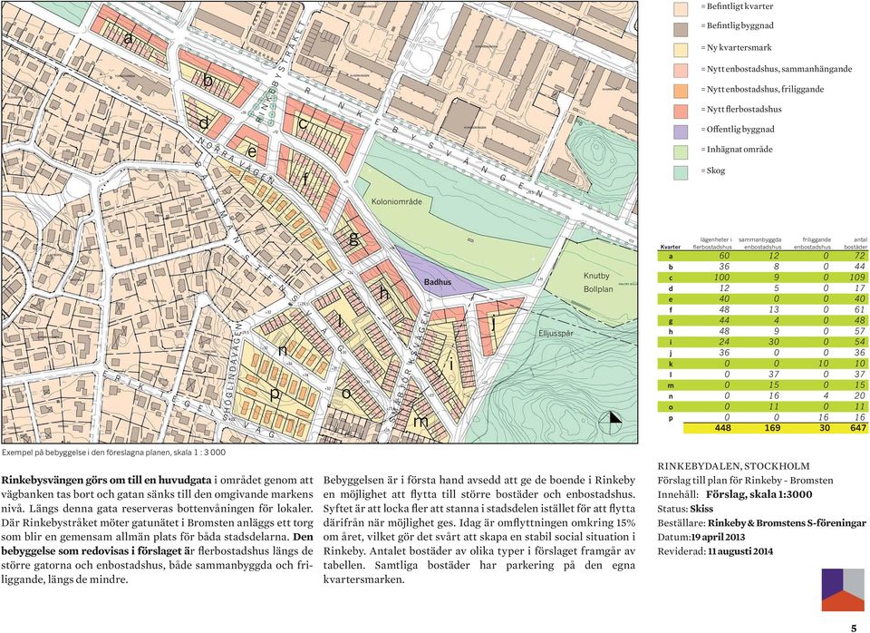 m S M Å B J Ö R K S V Ä G E N Badhus i j Elljusspår Knutby Bollplan Kvarter lägenheter i flerbostadshus sammanbyggda enbostadshus friliggande enbostadshus antal bostäder a 60 12 0 72 b 36 8 0 44 c