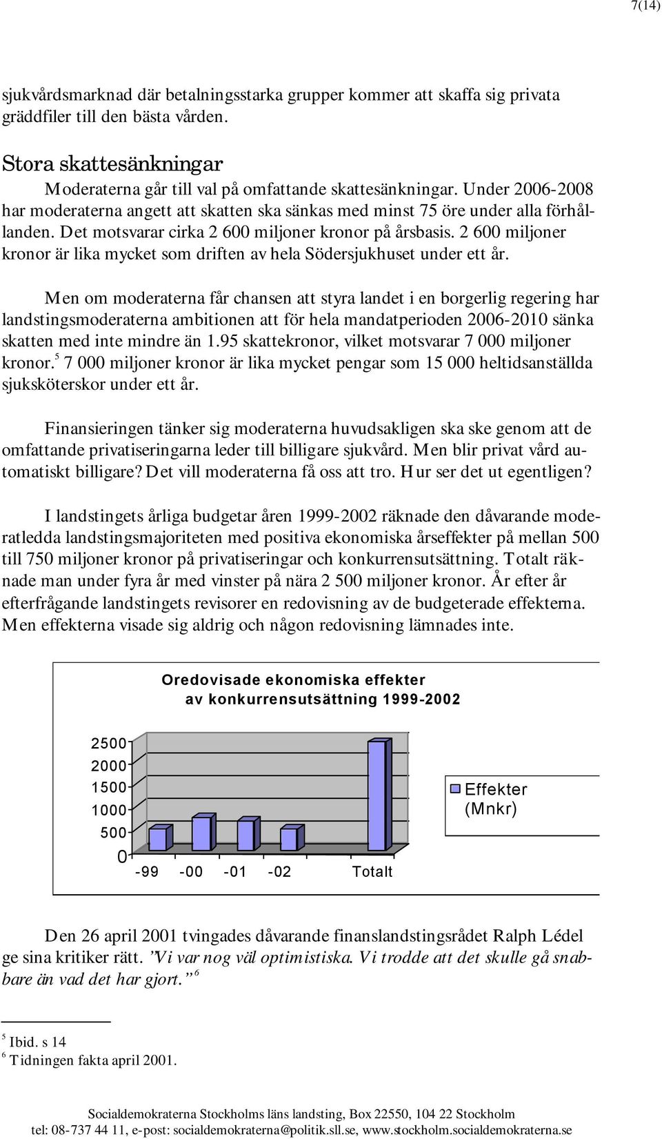 2 600 miljoner kronor är lika mycket som driften av hela Södersjukhuset under ett år.