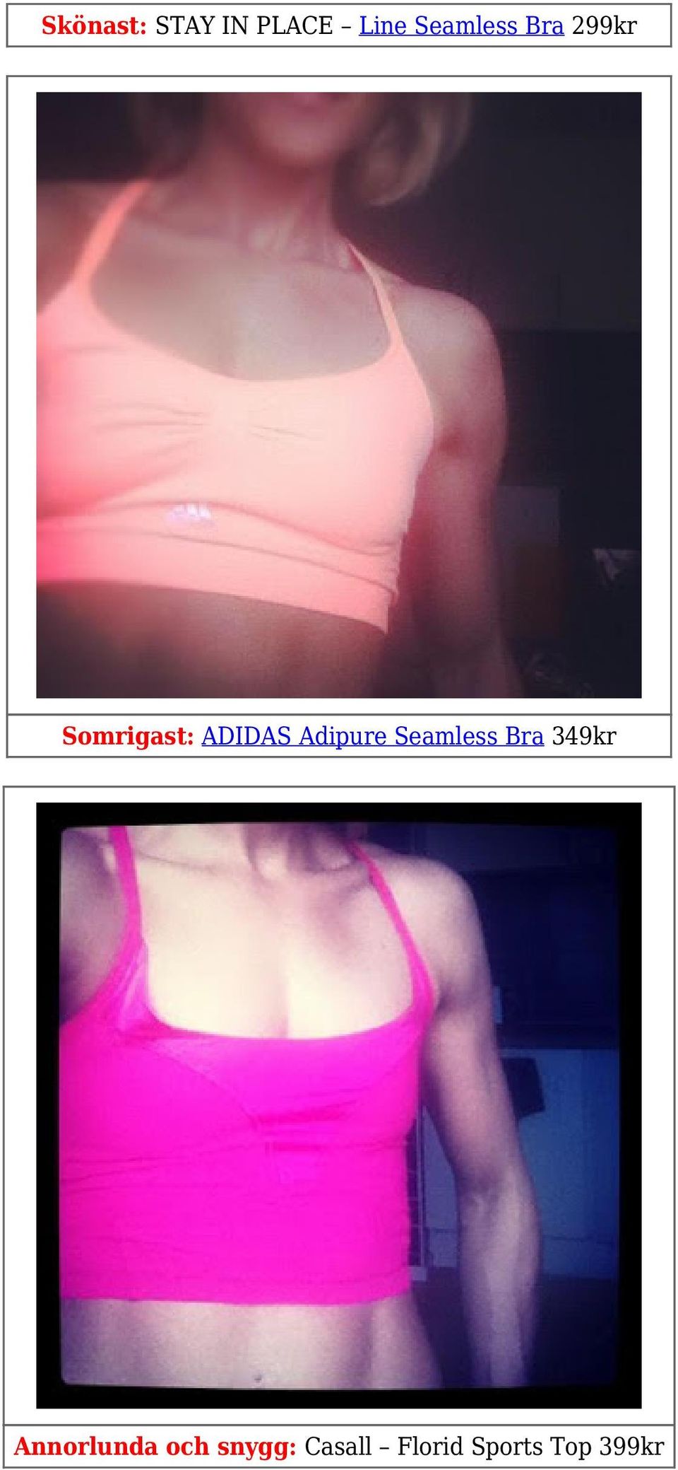 ADIDAS Adipure Seamless Bra 349kr