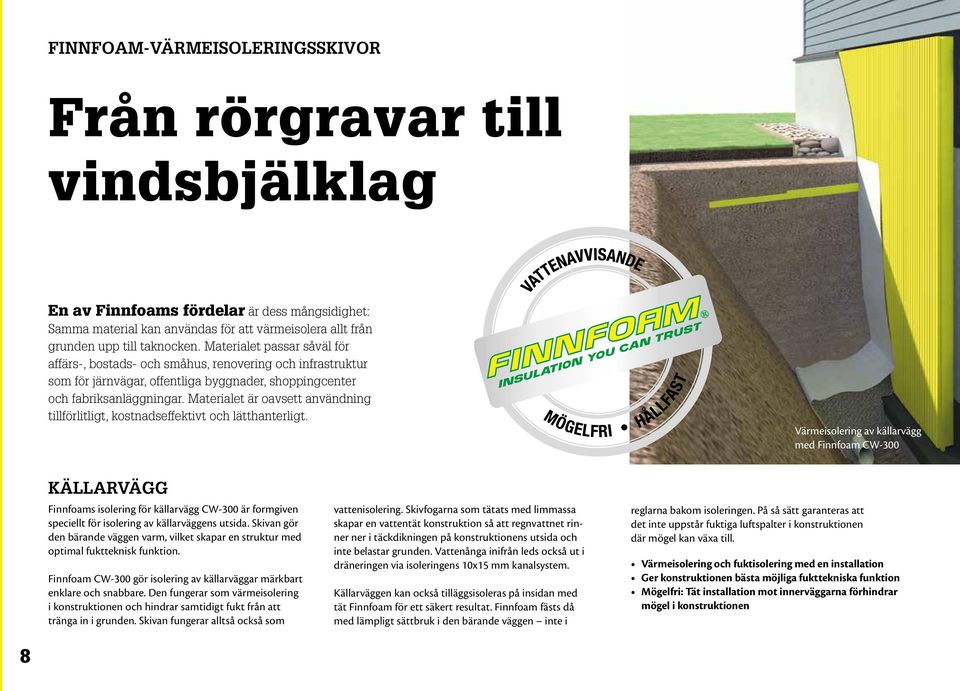 Materialet är oavsett användning tillförlitligt, kostnadseffektivt och lätthanterligt.