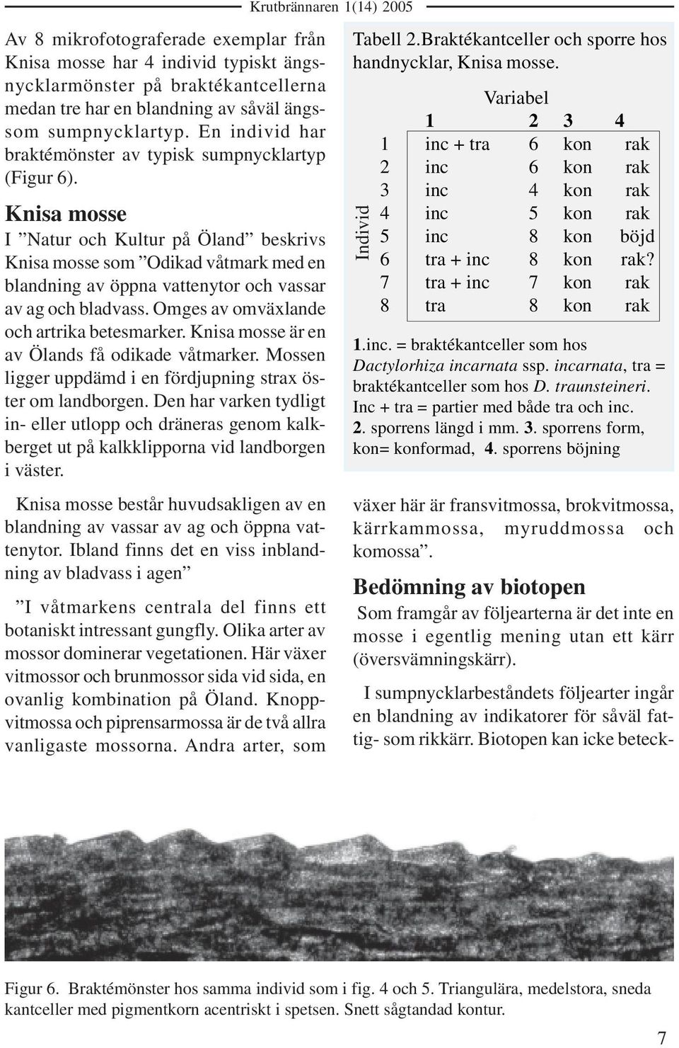 Knisa mosse I Natur och Kultur på Öland beskrivs Knisa mosse som Odikad våtmark med en blandning av öppna vattenytor och vassar av ag och bladvass. Omges av omväxlande och artrika betesmarker.