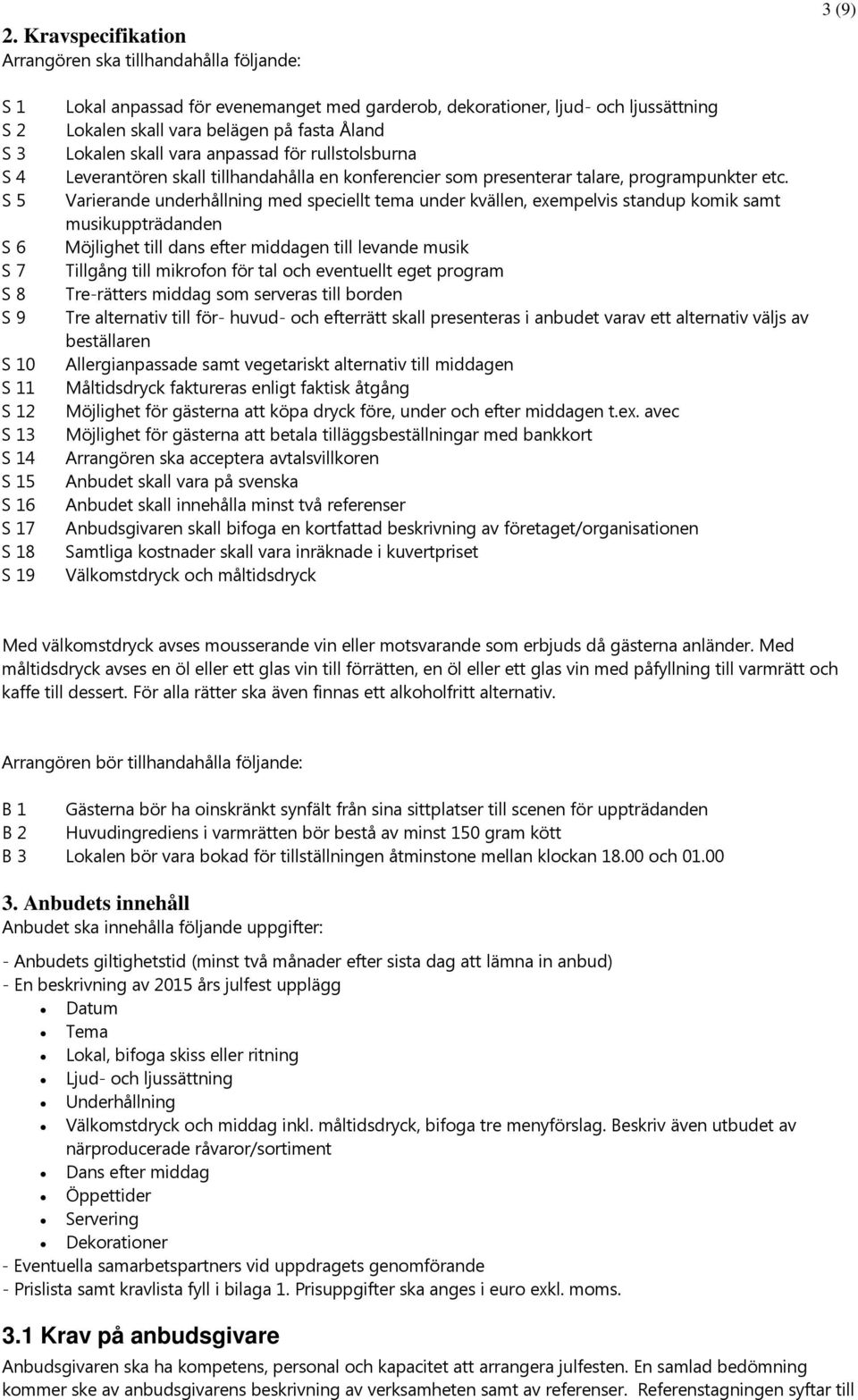 programpunkter etc.