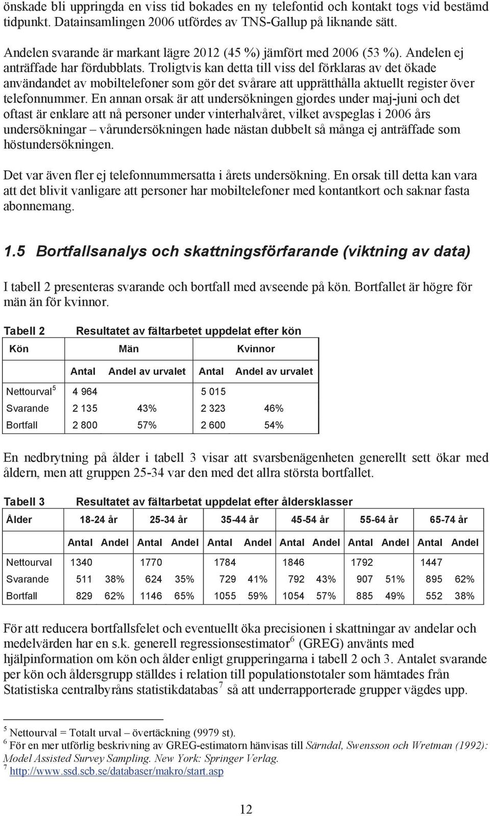 En nnn orsk är tt unersökningen gjores uner mj-juni oh et oftst är enklre tt nå personer uner vinterhlvåret, vilket vspegls i års unersökningr vårunersökningen he nästn uelt så mång ej nträffe som