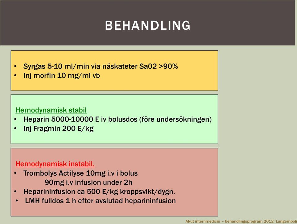 Trombolys Actilyse 10mg i.v i bolus 90mg i.