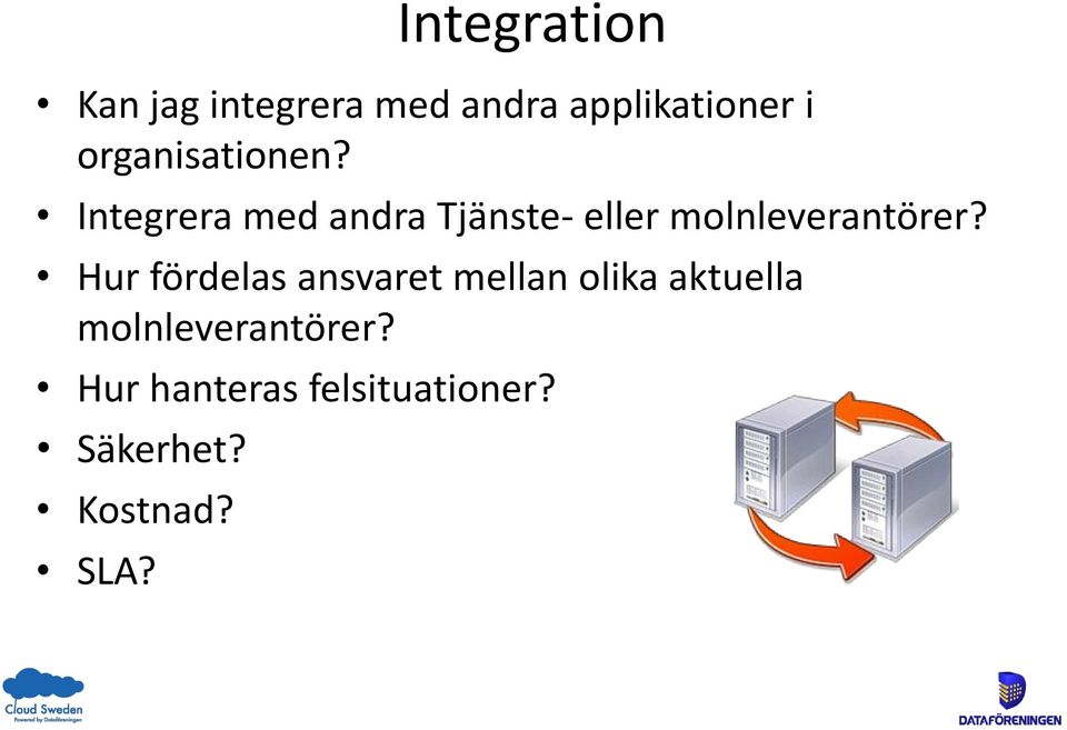 Integrera med andra Tjänste- eller molnleverantörer?