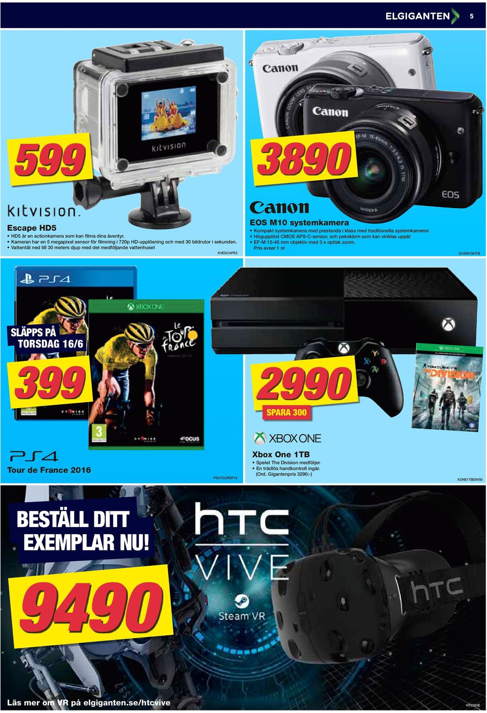 Högupplöst CMOS APS-C-sensor, och pekskärm som kan vinklas uppåt EF-M 15-45 mm objektiv med 3 x optisk zoom.