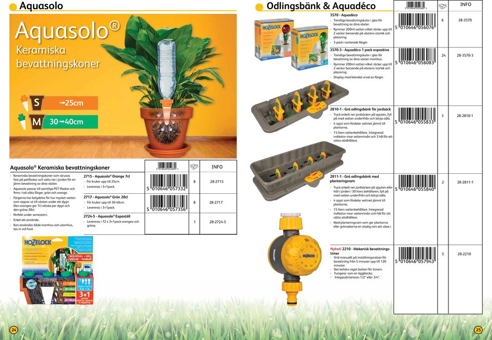 3570-3 - Aquadéco 1 pack exposkiva - Trendiga bevattningskulor i glas för bevattning av dina växter inomhus.