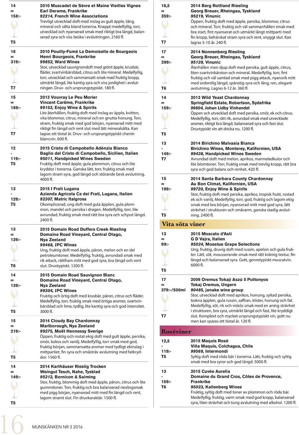 16,5 359: T7 20 Berg Rottland Riesling Georg Breuer, Rheingau, Tyskland 95219, Vinunic Öppen, fruktig doft med äpple, persika, blommor, citrus och mineral.