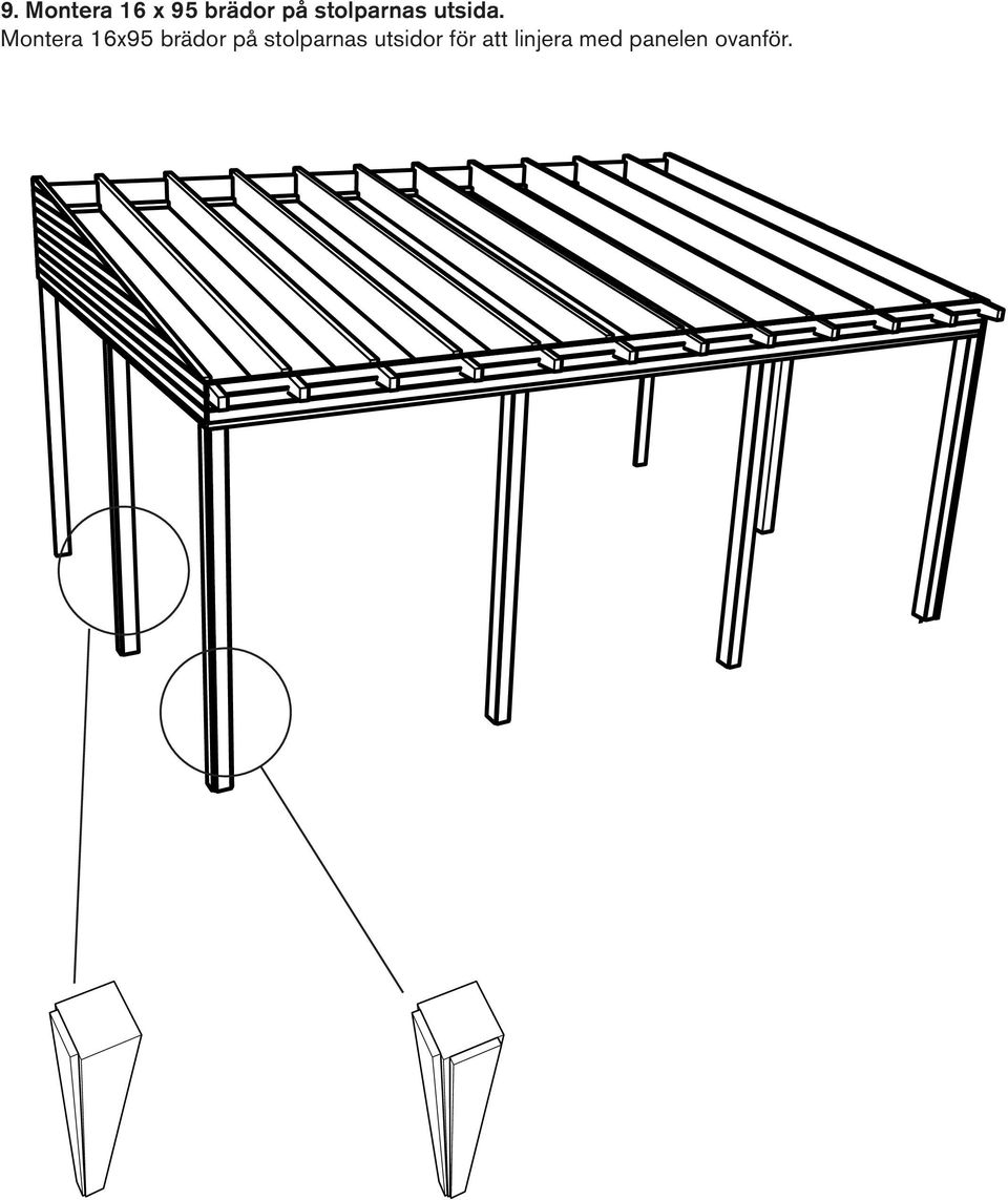 Montera 16x95 brädor på