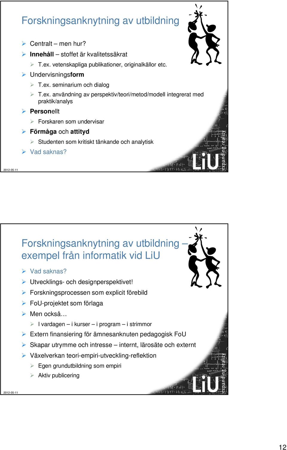 seminarium och dialog T.ex.