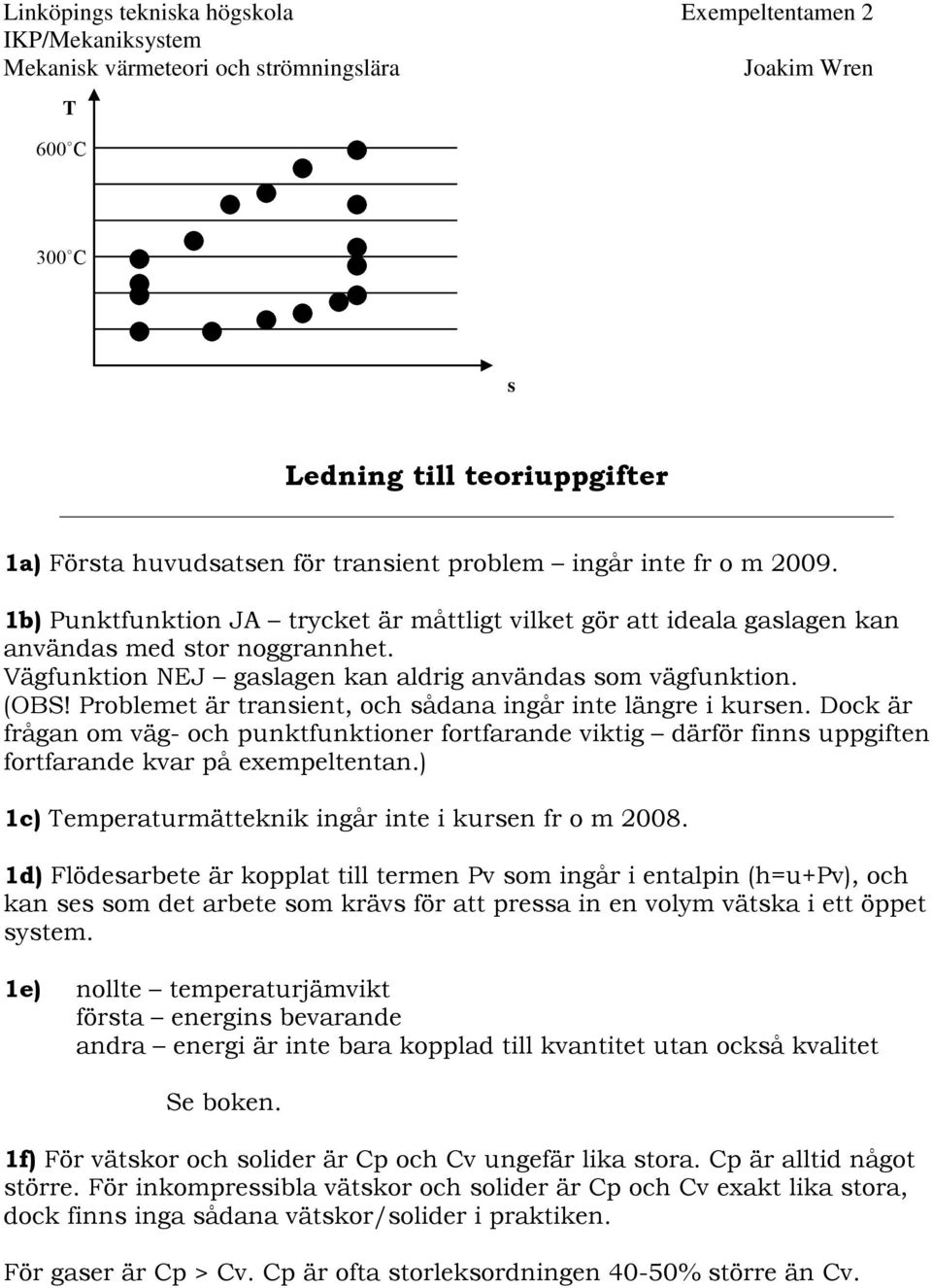 Problemet är transient, och sådana ingår inte längre i kursen. Dock är frågan om väg- och punktfunktioner fortfarande viktig därför finns uppgiften fortfarande kvar på exempeltentan.