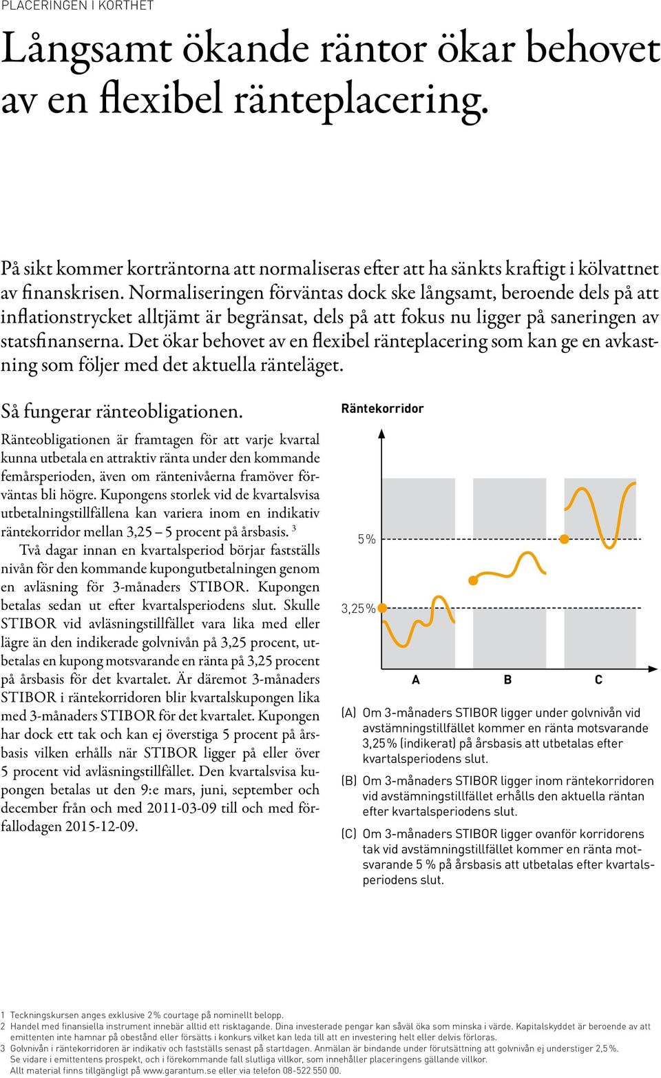 Det ökar behovet av en flexibel ränteplacering som kan ge en avkastning som följer med det aktuella ränteläget. Så fungerar ränteobligationen.