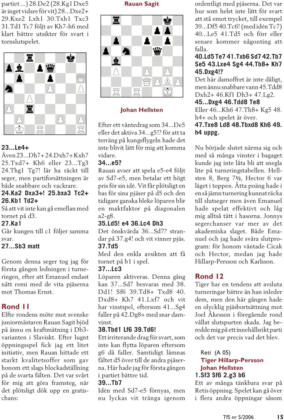 Kb1 Td2+ Så att vit inte kan gå emellan med tornet på d3. 27.