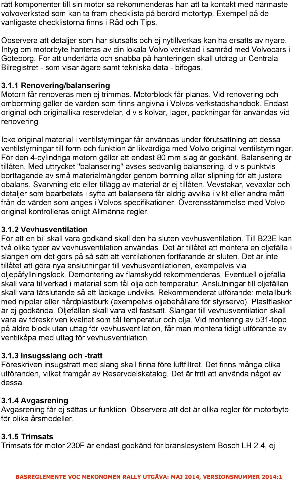 Tekniskt reglemente VOC Mekonomen Rally - PDF Gratis nedladdning