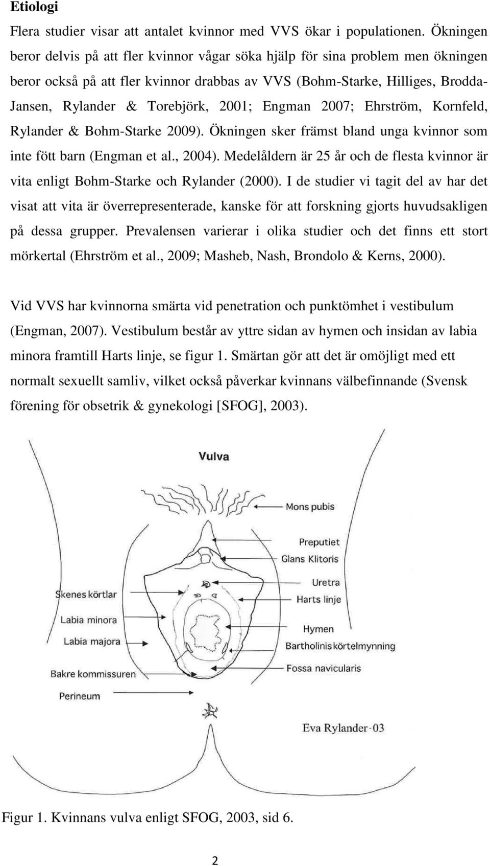 2001; Engman 2007; Ehrström, Kornfeld, Rylander & Bohm-Starke 2009). Ökningen sker främst bland unga kvinnor som inte fött barn (Engman et al., 2004).