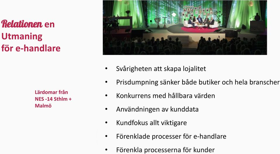 hela branscher Konkurrens med hållbara värden Användningen av kunddata