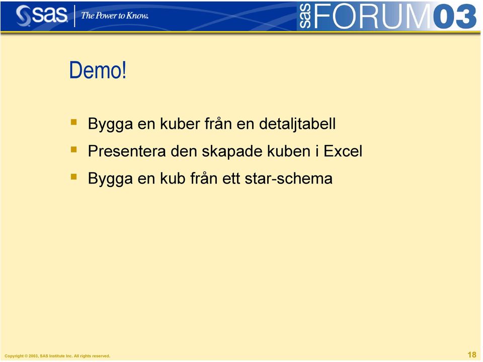 en kub från ett star-schema Copyright