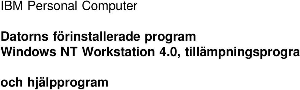 Windows NT Workstation 4.