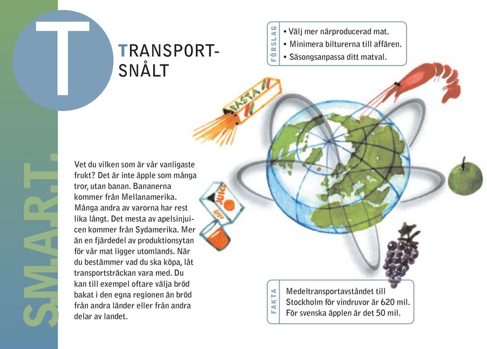 Det mesta av apelsinjuicen kommer från Sydamerika. Mer än en fjärdedel av produktionsytan för vår mat ligger utomlands.