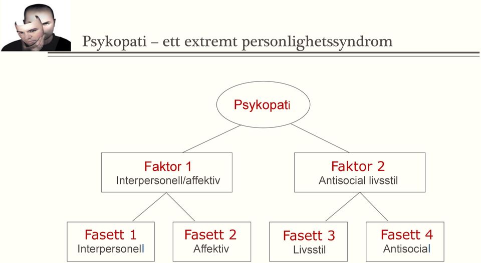 Faktor 2 Antisocial livsstil Fasett 1
