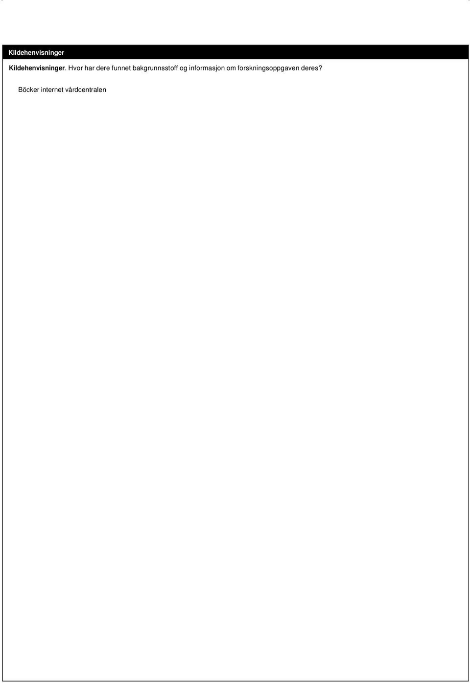og informasjon om forskningsoppgaven