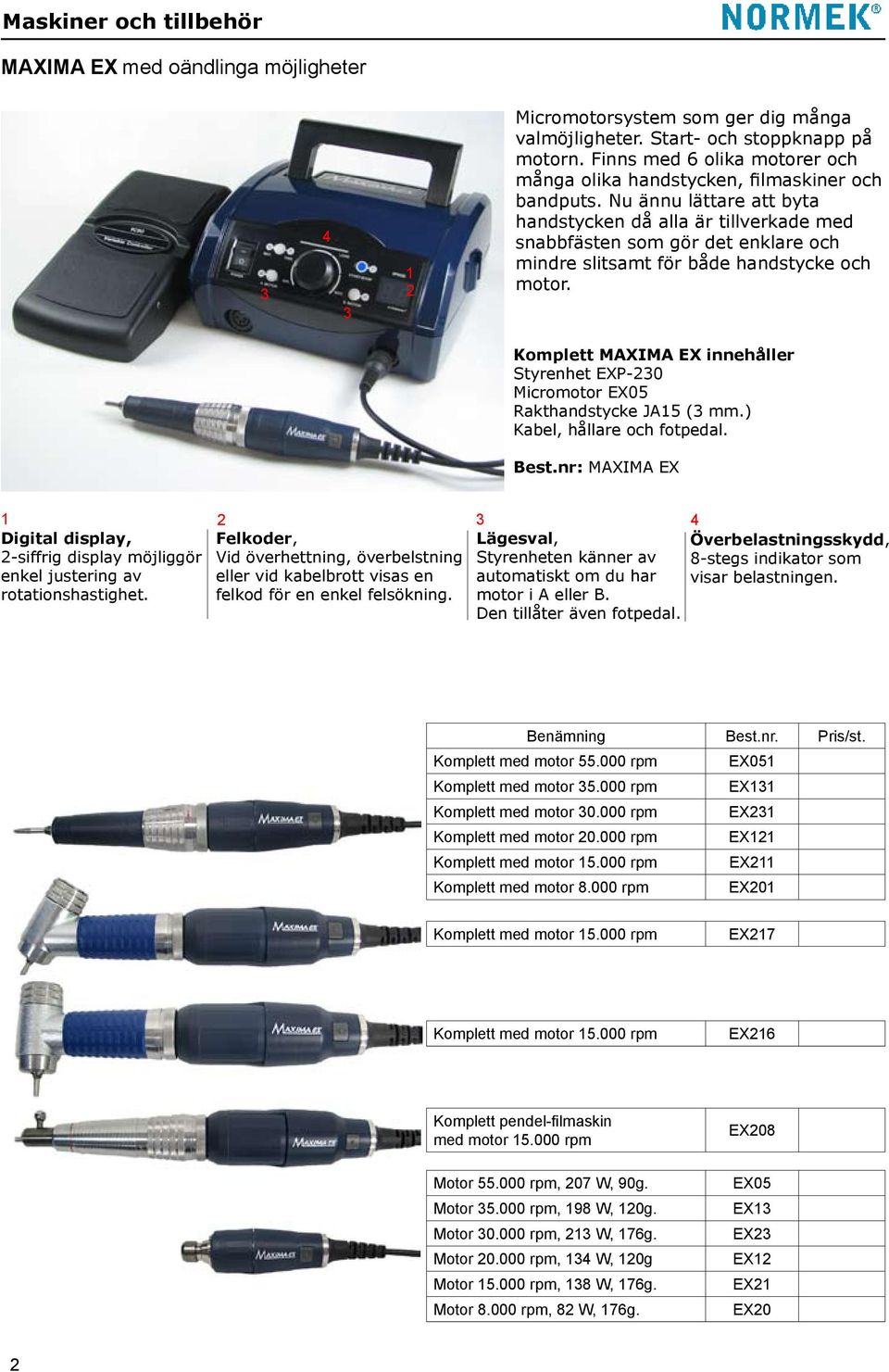Nu ännu lättare att byta handstycken då alla är tillverkade med snabbfästen som gör det enklare och mindre slitsamt för både handstycke och motor.