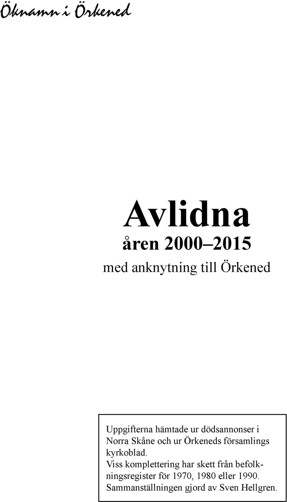 församlings kyrkoblad.