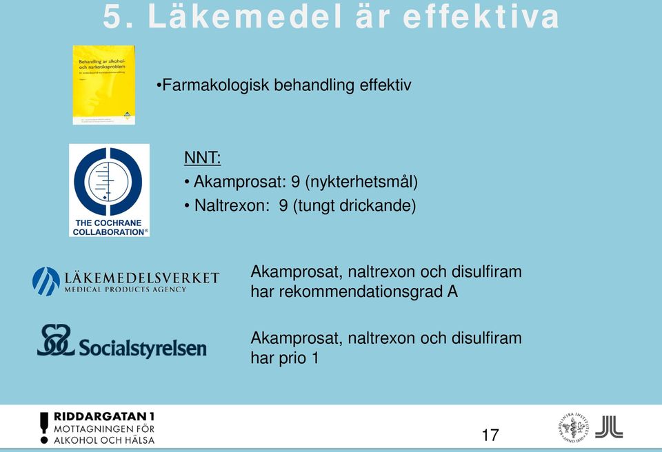 drickande) Akamprosat, naltrexon och disulfiram har