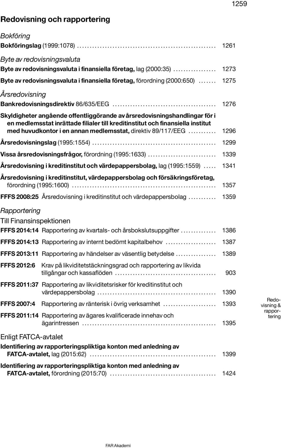 ........................................ 1276 Skyldigheter angående offentliggörande av årsredovisningshandlingar för i en medlemsstat inrättade filialer till kreditinstitut och finansiella institut