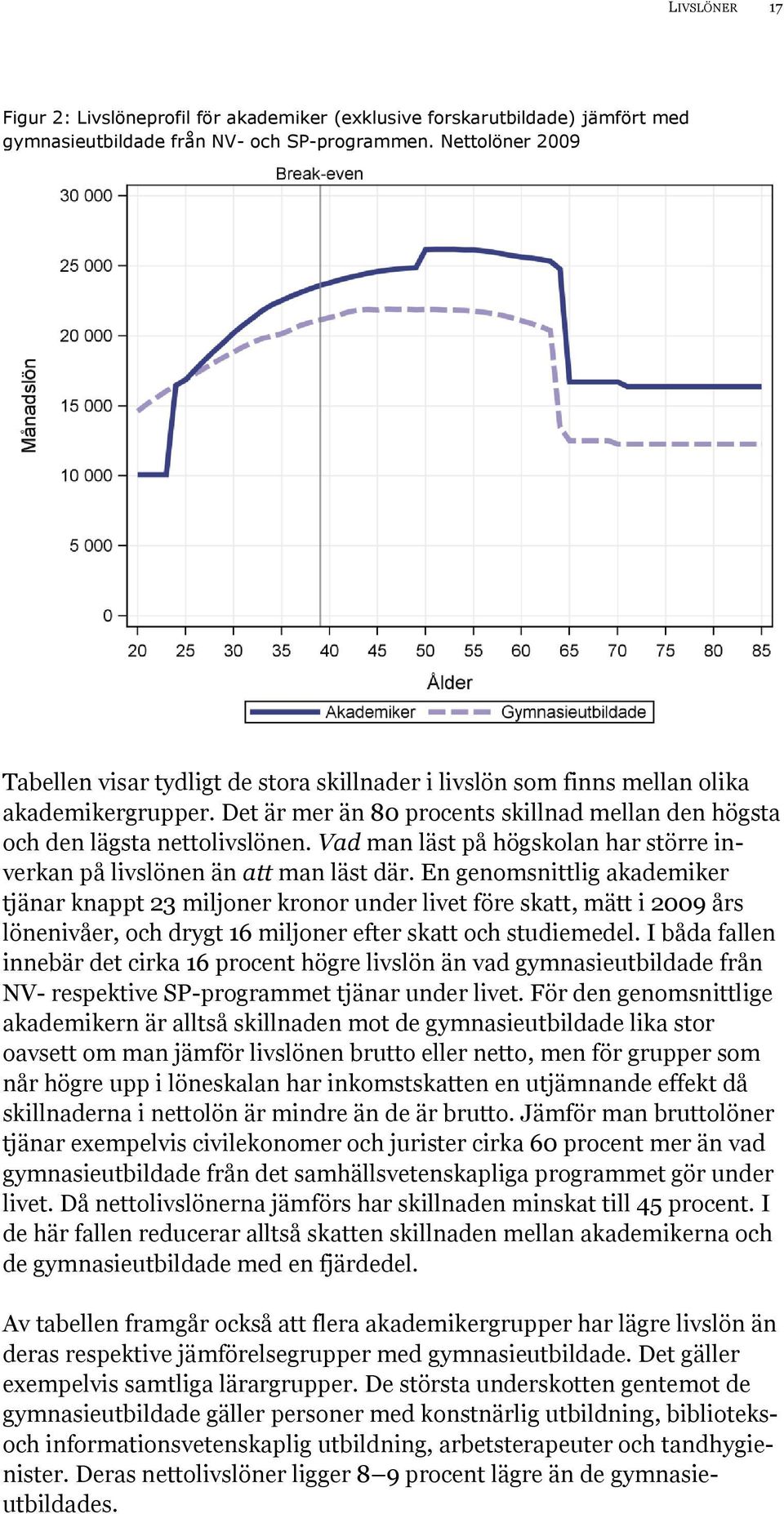 Vad man läst på högskolan har större inverkan på livslönen än att man läst där.