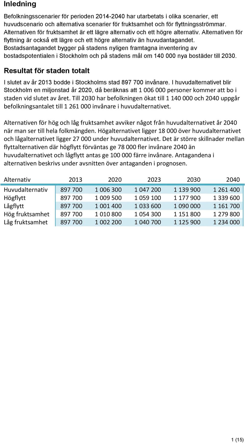 Bostadsantagandet bygger på stadens nyligen framtagna inventering av bostadspotentialen i Stockholm och på stadens mål om 14 nya bostäder till 23.