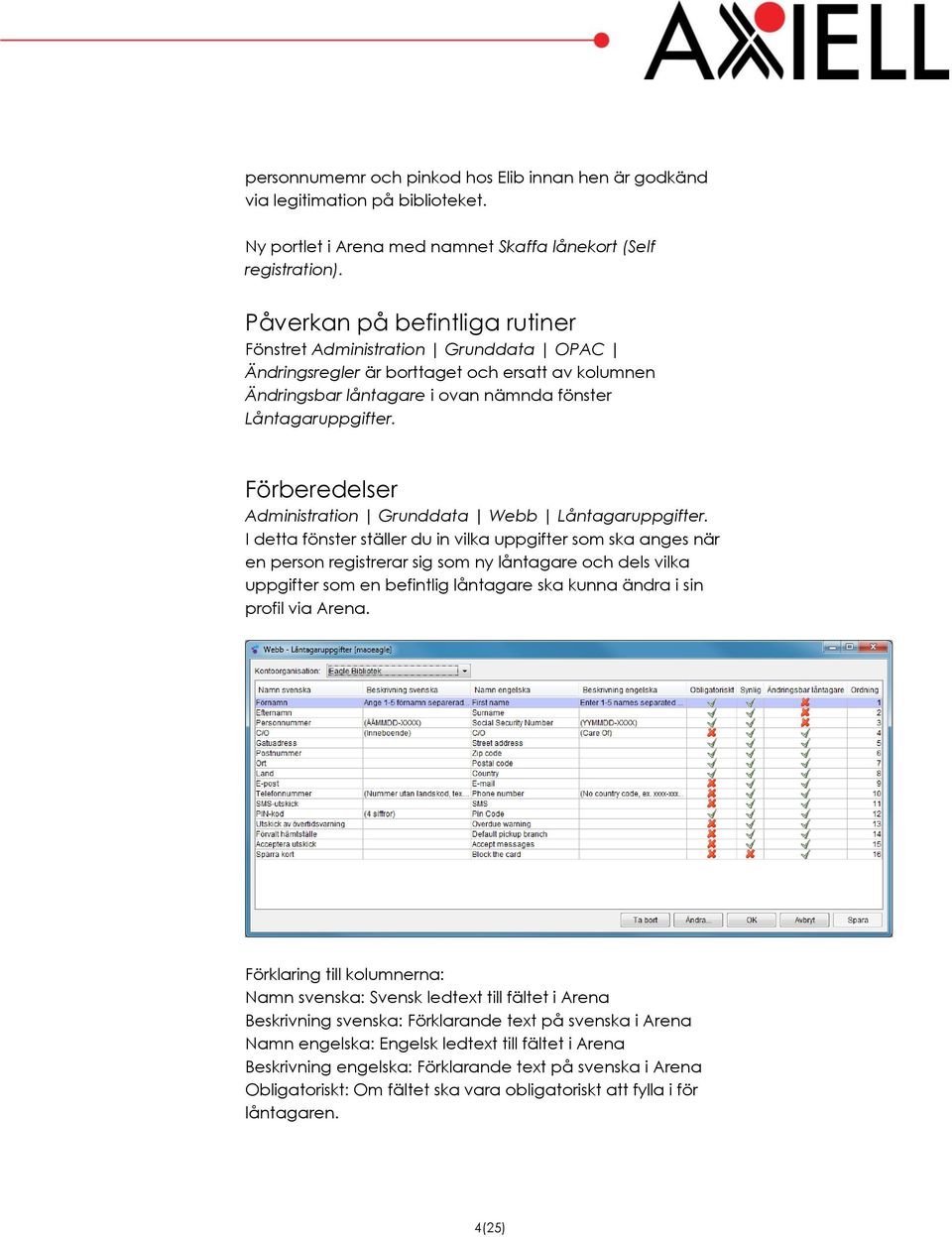 Förberedelser Administration Grunddata Webb Låntagaruppgifter.