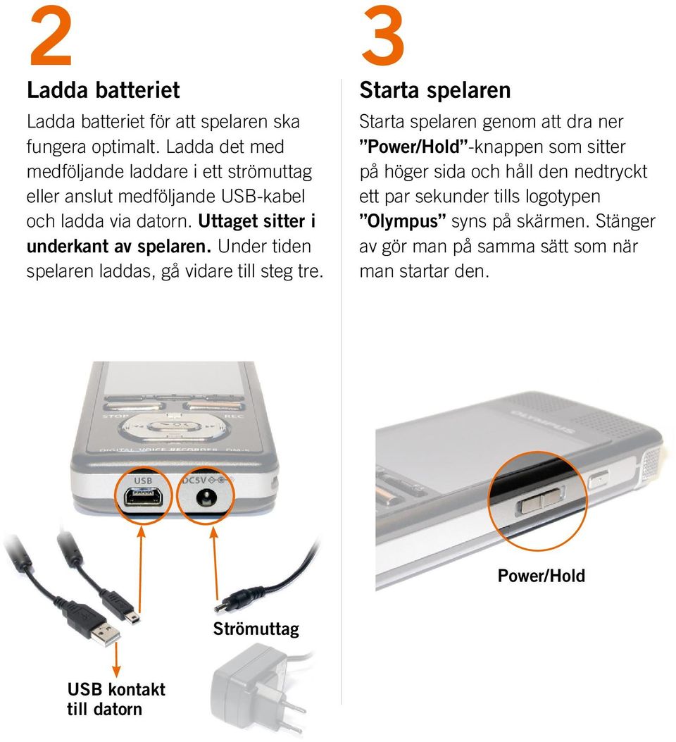 Uttaget sitter i underkant av spelaren. Under tiden spelaren laddas, gå vidare till steg tre.