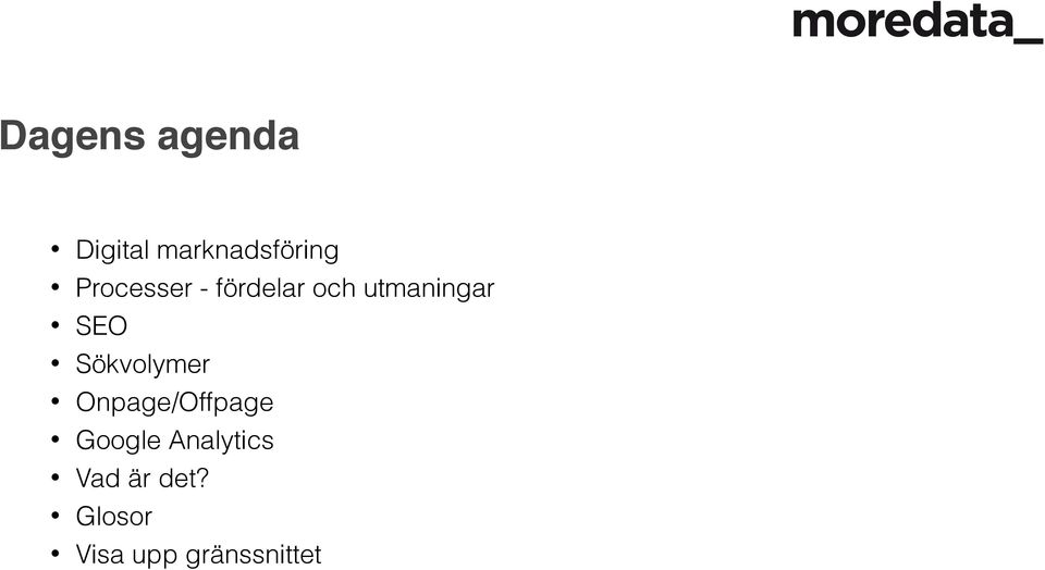 Sökvolymer Onpage/Offpage Google