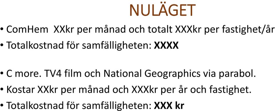 TV4 film och National Geographics via parabol.