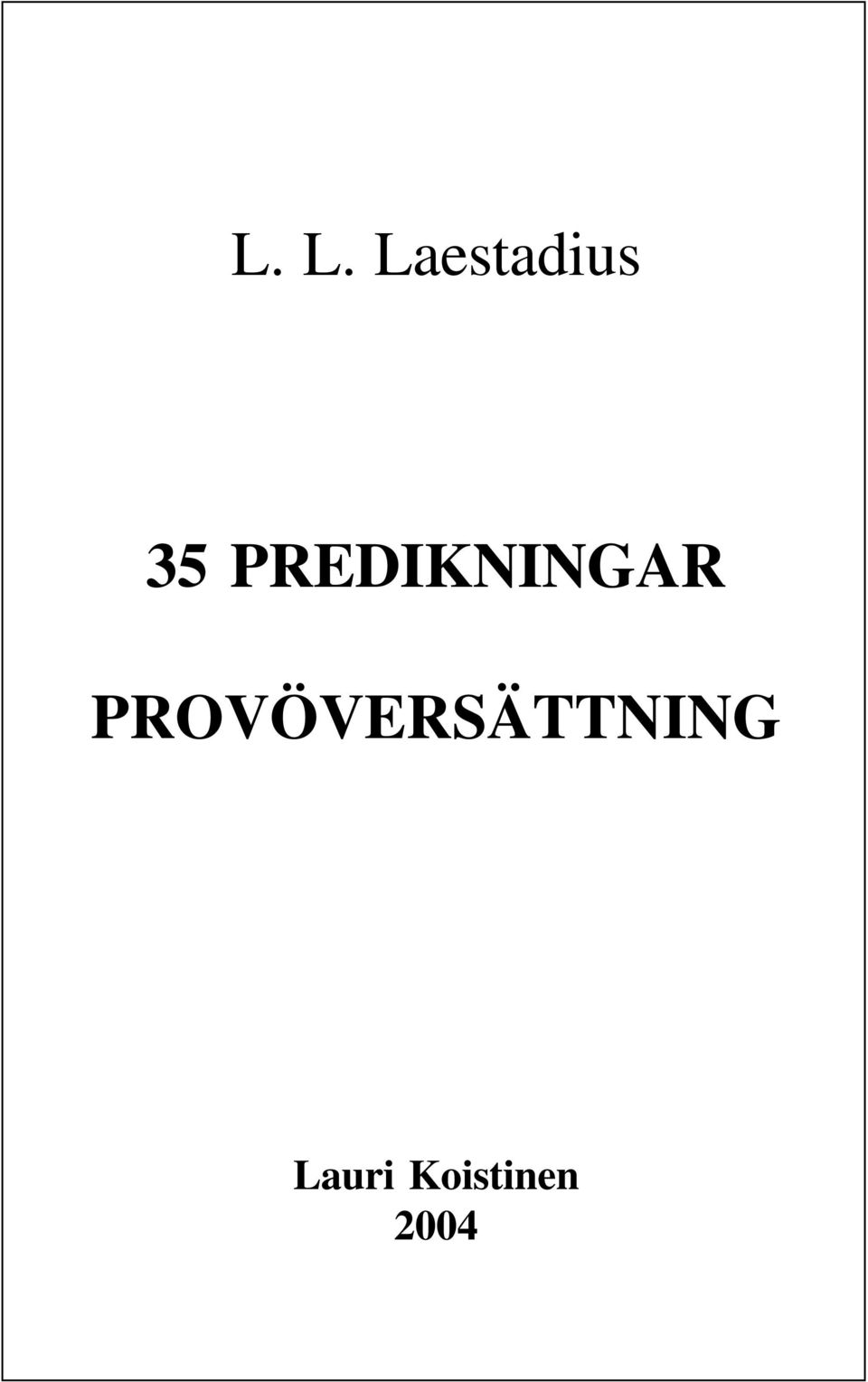 L. Laestadius 35