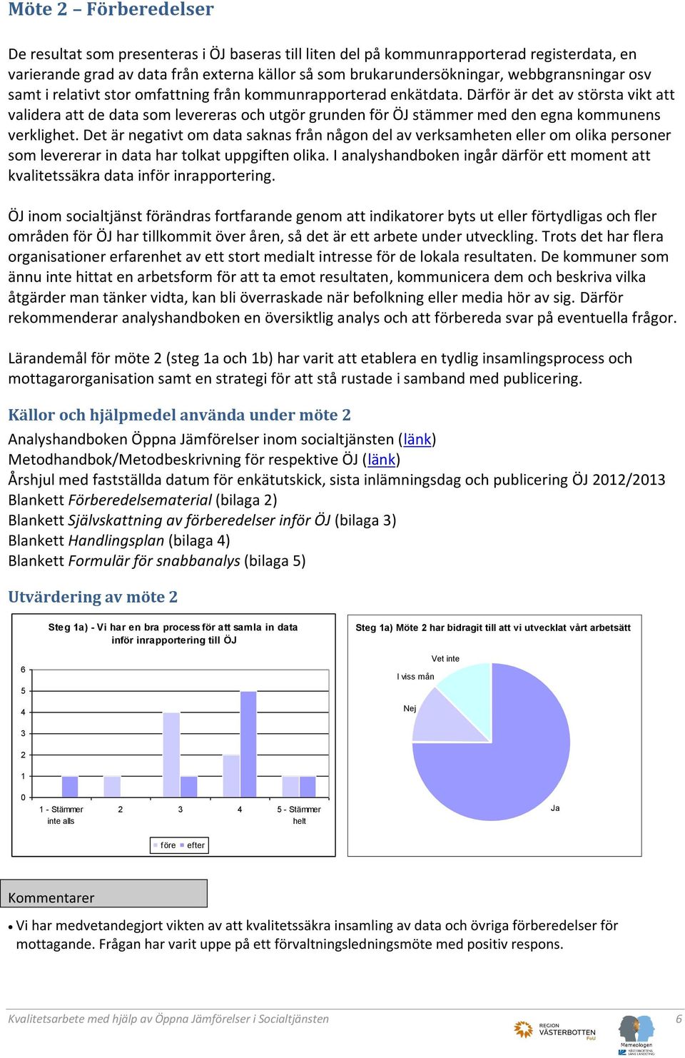 Därför är det av största vikt att validera att de data som levereras och utgör grunden för ÖJ stämmer med den egna kommunens verklighet.