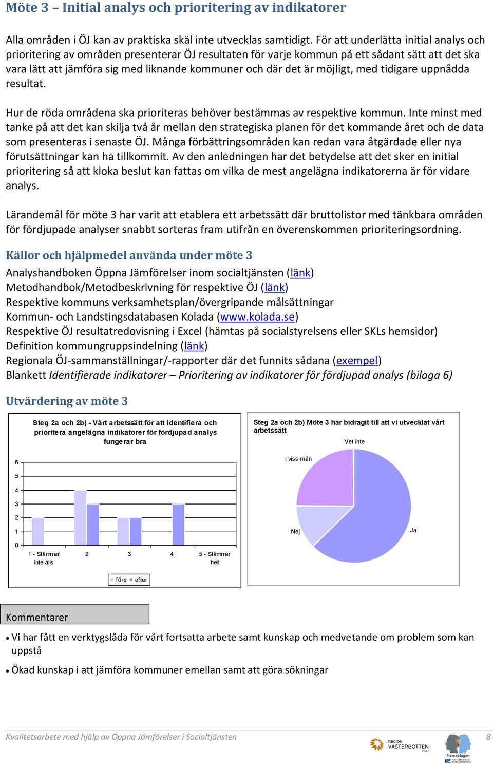 möjligt, med tidigare uppnådda resultat. Hur de röda områdena ska prioriteras behöver bestämmas av respektive kommun.
