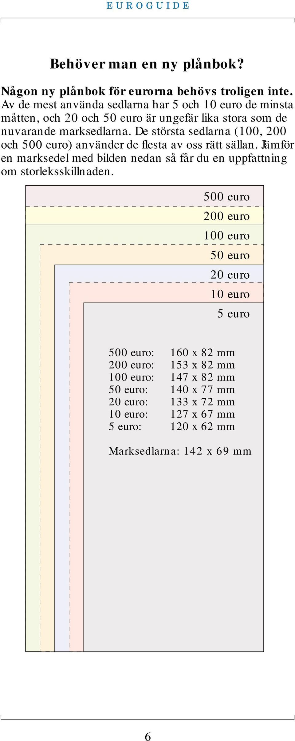 De största sedlarna (100, 200 och 500 euro) använder de flesta av oss rätt sällan.