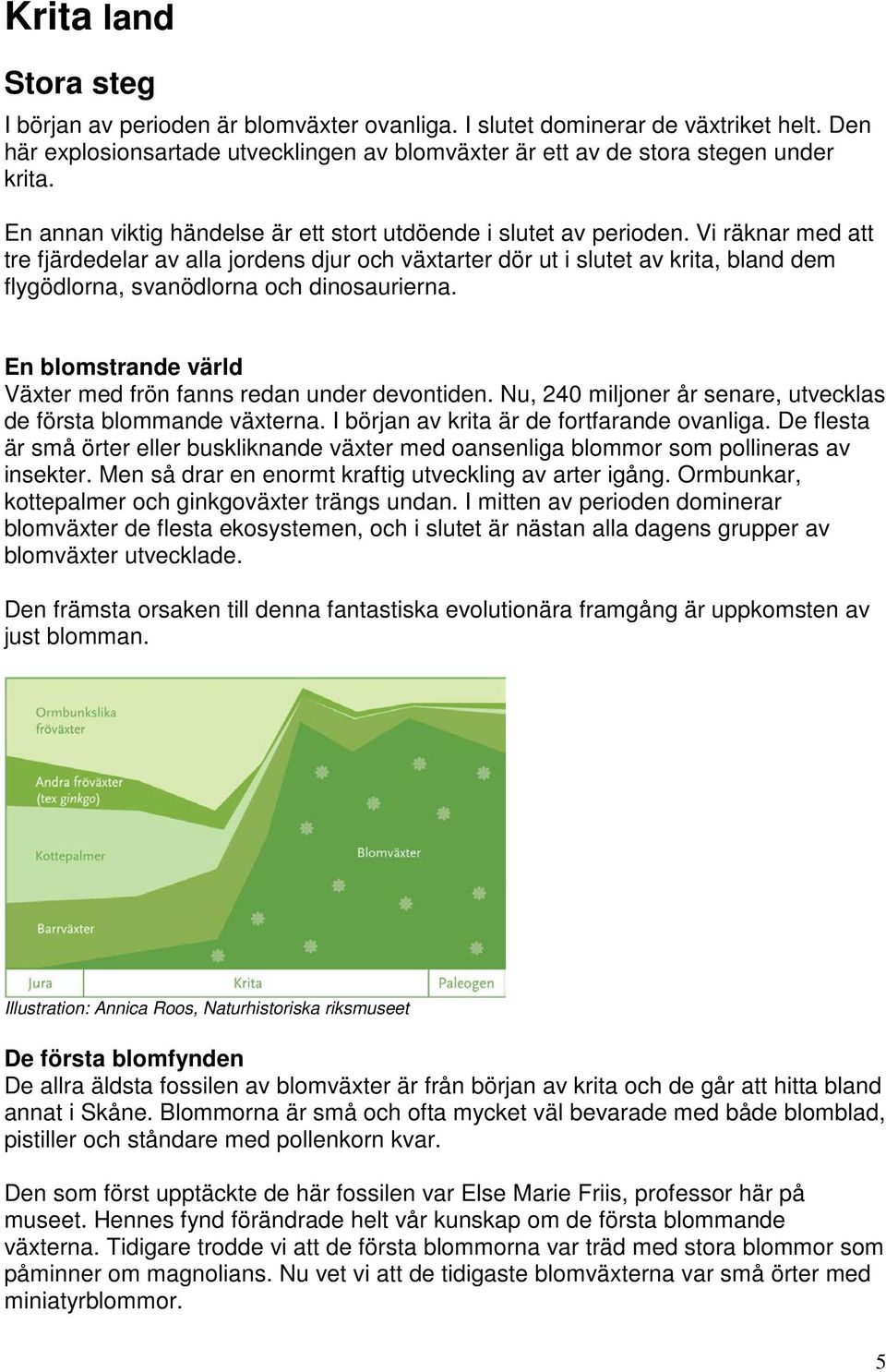 Vi räknar med att tre fjärdedelar av alla jordens djur och växtarter dör ut i slutet av krita, bland dem flygödlorna, svanödlorna och dinosaurierna.