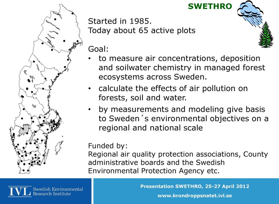 forest ecosystems across Sweden. calculate the effects of air pollution on forests, soil and water.
