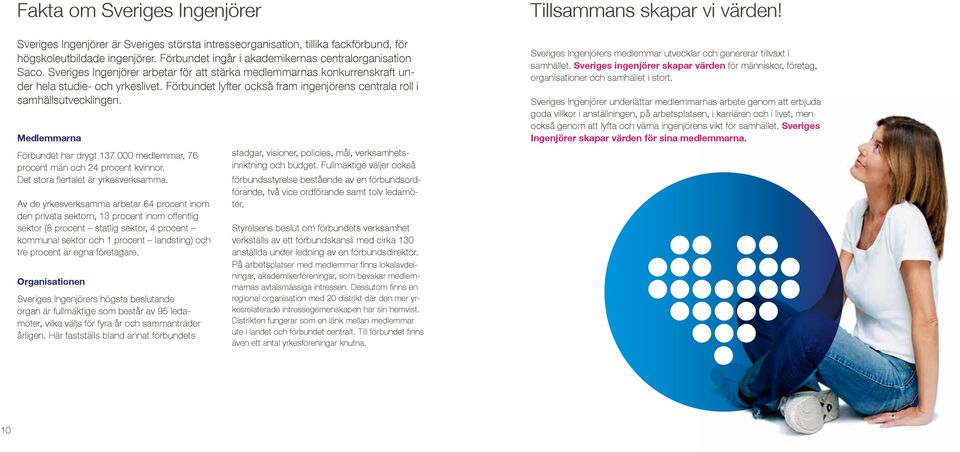 Förbundet lyfter också fram ingenjörens centrala roll i samhällsutvecklingen. Medlemmarna Förbundet har drygt 137 000 medlemmar, 76 procent män och 24 procent kvinnor.