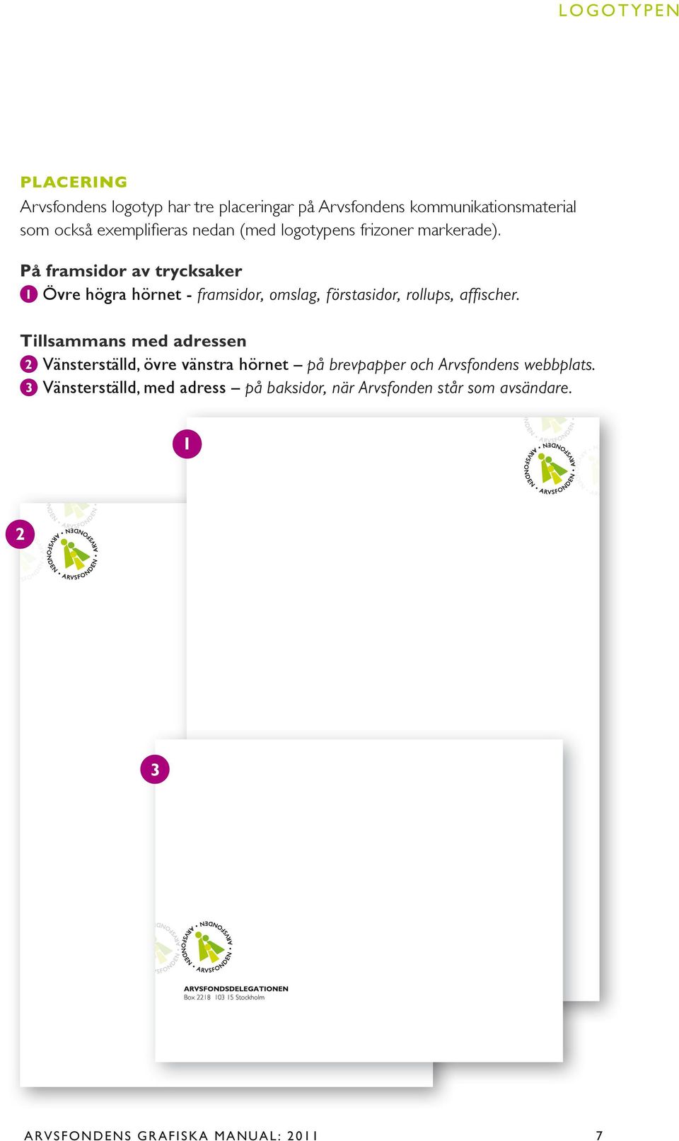 På framsidor av trycksaker 1 Övre högra hörnet - framsidor, omslag, förstasidor, rollups, affischer.