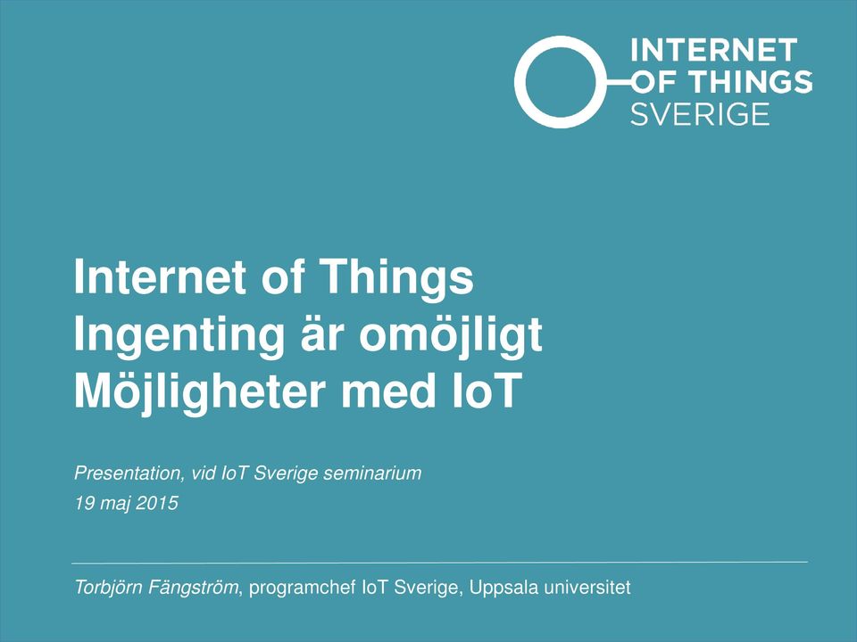 Sverige seminarium 19 maj 2015 Torbjörn