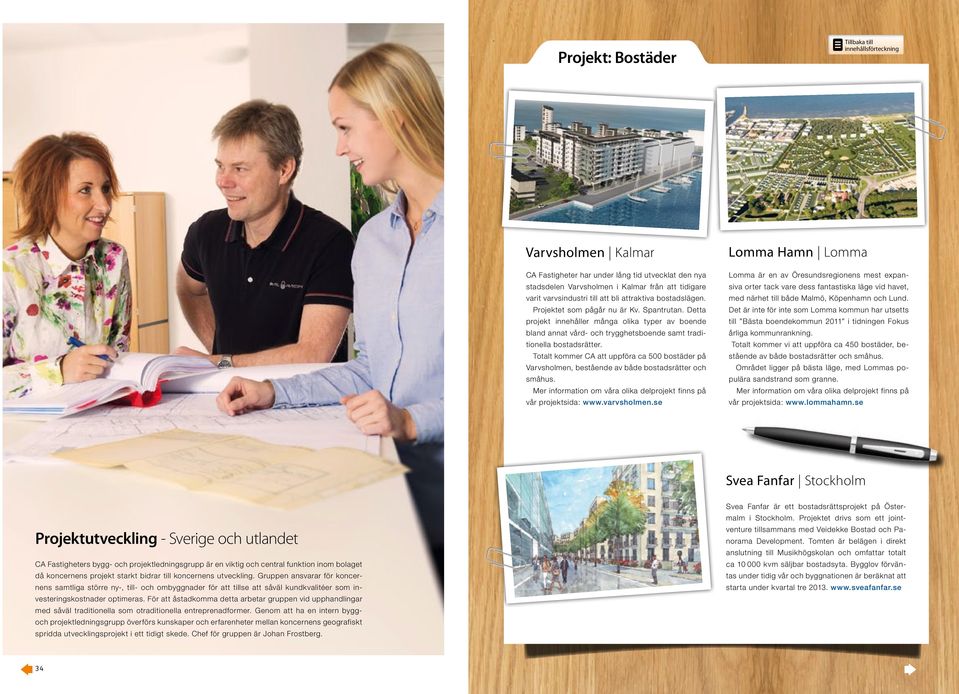 Totalt kommer CA att uppföra ca 500 bostäder på Varvsholmen, bestående av både bostadsrätter och småhus. Mer information om våra olika delprojekt finns på vår projektsida: www.varvsholmen.