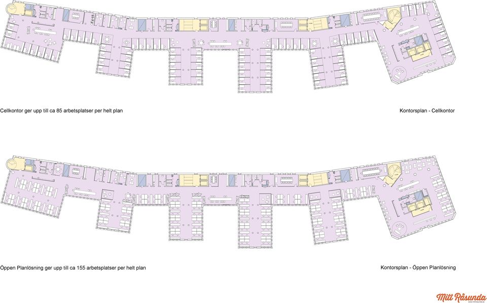 arbetsplatser per helt plan splan - Öppen Planlösning KVARTERET
